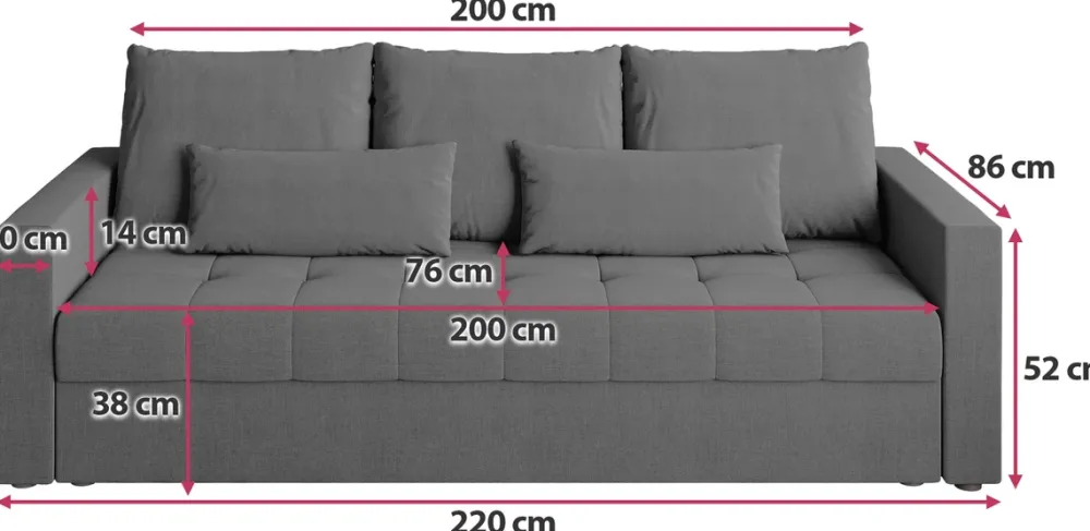 Kanapy I Sofy|Meble Dla Dzieci>BROMARKT Kanapa z funkcją spania do salonu HOT pojemnik na pościel