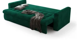 Meble Młodzieżowe|Kanapy I Sofy>BROMARKT Kanapa z funkcją spania do salonu LUIS butelkowa zieleń