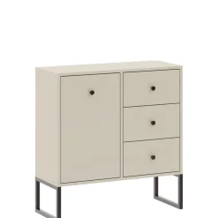 Komody>INTER MEBLE owa komoda 77 cm do salonu z szufladami LAMORI kaszmir