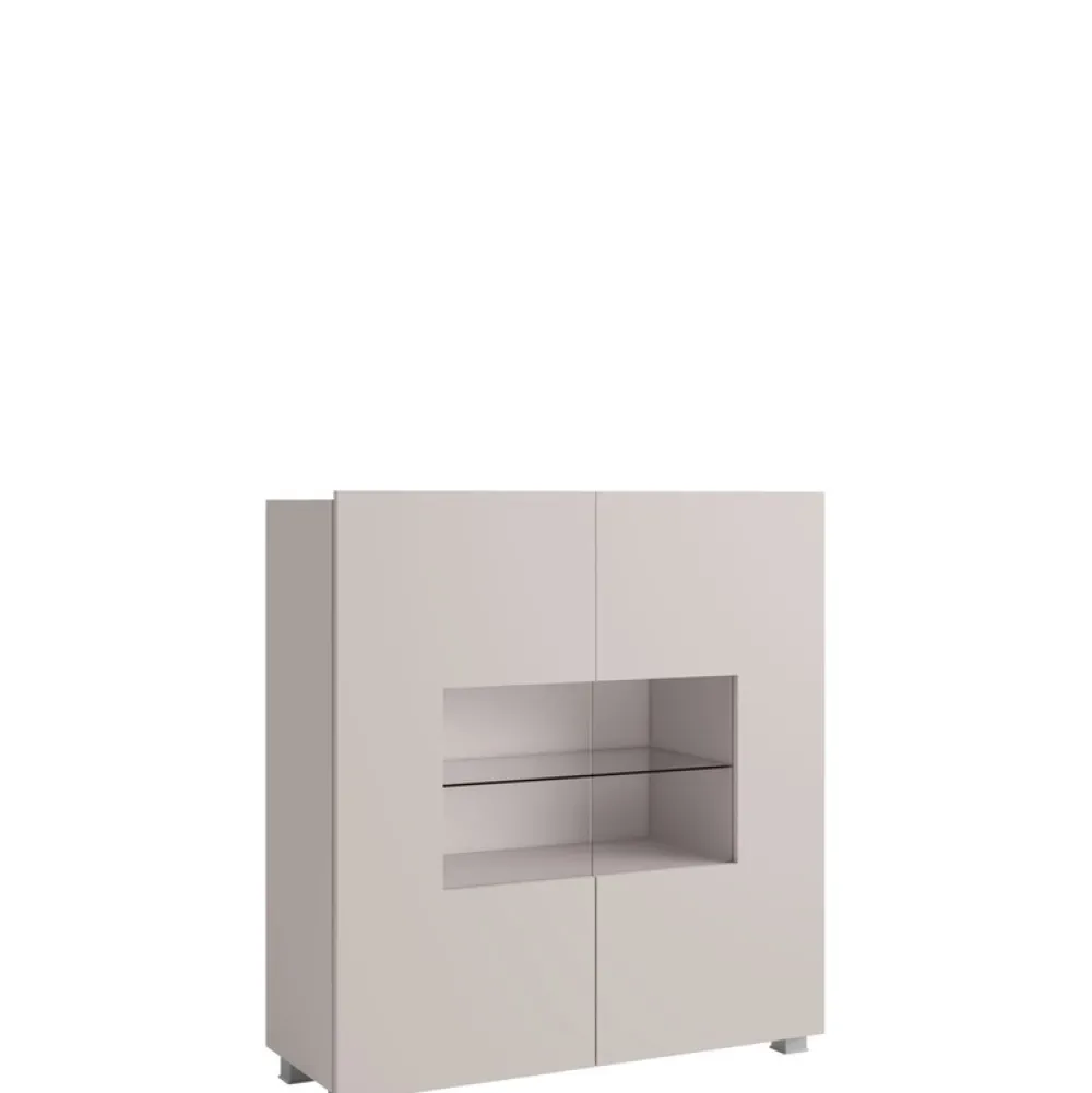 Zestawy Mebli Do Sypialni|Zestawy Mebli Do Salonu>GiB Meble owa komoda do salonu z witryną 100 cm MODERN kaszmir