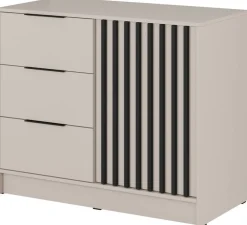Komody>PIASKI owa komoda z szufladami do salonu 105 cm KELLY kaszmir