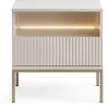 Meble Młodzieżowe|Zestawy Mebli Do Salonu>PIASKI Kaszmirowa szafka nocna z szufladą na nóżkach SEWILLA