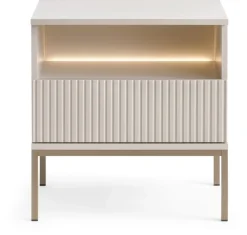 Meble Młodzieżowe|Zestawy Mebli Do Salonu>PIASKI Kaszmirowa szafka nocna z szufladą na nóżkach SEWILLA