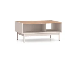 Ławy I Stoliki>ML Meble Kaszmirowy stolik kawowy do salonu DESSO z półkami