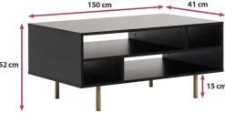 Ławy I Stoliki|Szafki Rtv></noscript>GiB Meble Kawowy stolik do salonu półki 100 cm NAMASTE