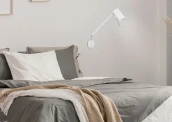 Oświetlenie Pokoju Dziecięcego|Oświetlenie Sypialni>Candellux Lighting Kinkiet biały matowy regulowany obrotowy GU10 40W Milly