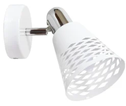 Oświetlenie Przedpokoju|Oświetlenie Sypialni>Candellux Lighting Kinkiet biały/chrom regulowany 1X40W E14 Discovery
