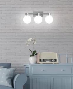 Oświetlenie Przedpokoju|Oświetlenie Sypialni>Candellux Lighting Kinkiet chrom/biały lampa ścienna 3 Maldus