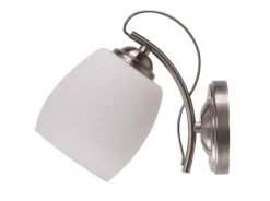 Oświetlenie Jadalni|Oświetlenie Sypialni>Candellux Lighting Kinkiet chromowy biały szklany klosz Amba