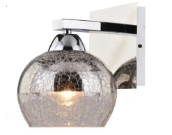 Oświetlenie Przedpokoju|Oświetlenie Jadalni>Candellux Lighting Kinkiet chromowy szklany klosz lustrzany Cromina