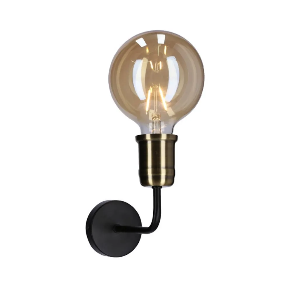 Oświetlenie Sypialni|Oświetlenie Salonu>Candellux Lighting Kinkiet ścienny czarny+patyna oprawka metalowa Goldie