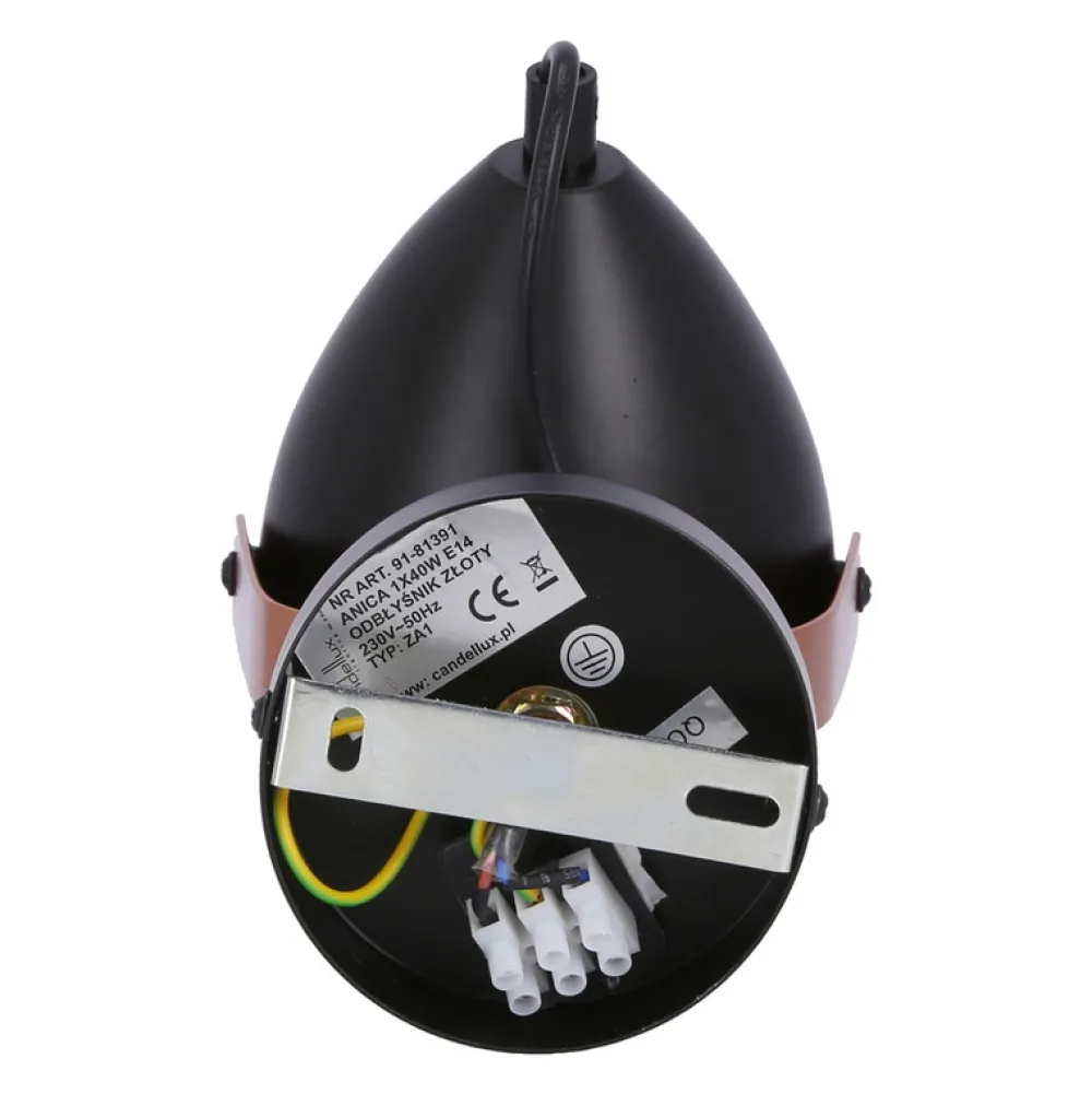 Oświetlenie Przedpokoju|Oświetlenie Jadalni>Candellux Lighting Kinkiet czarno-miedziany regulowany E14 40W Anica