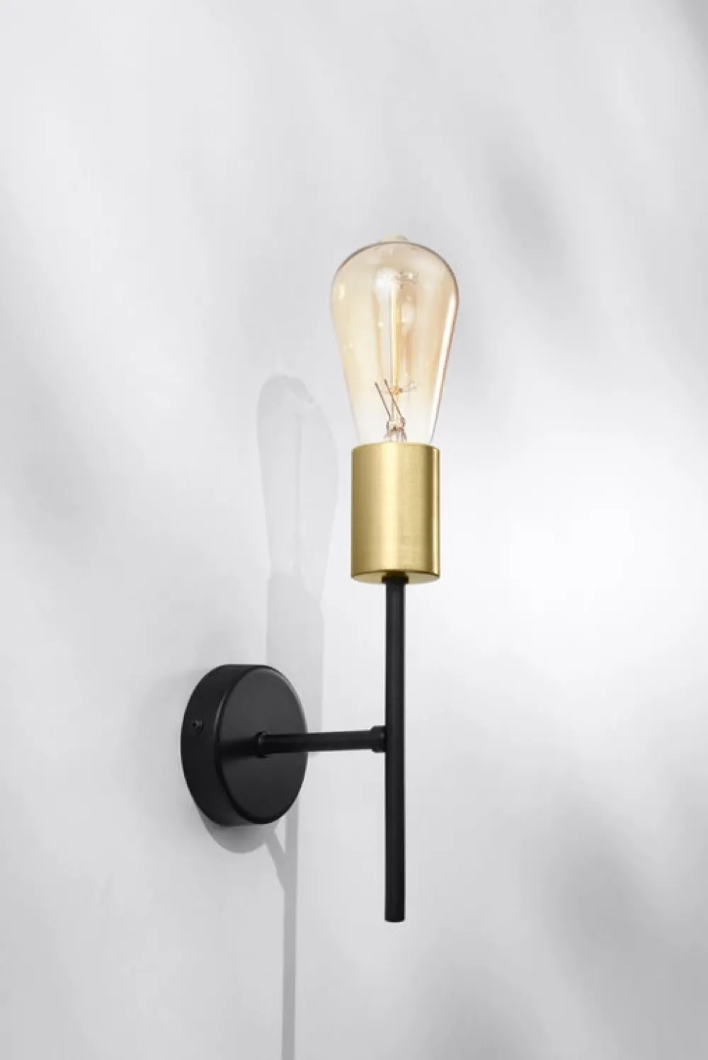 Oświetlenie Jadalni|Oświetlenie Sypialni>Candellux Lighting Kinkiet czarno-złoty lampa ścienna Crespilo