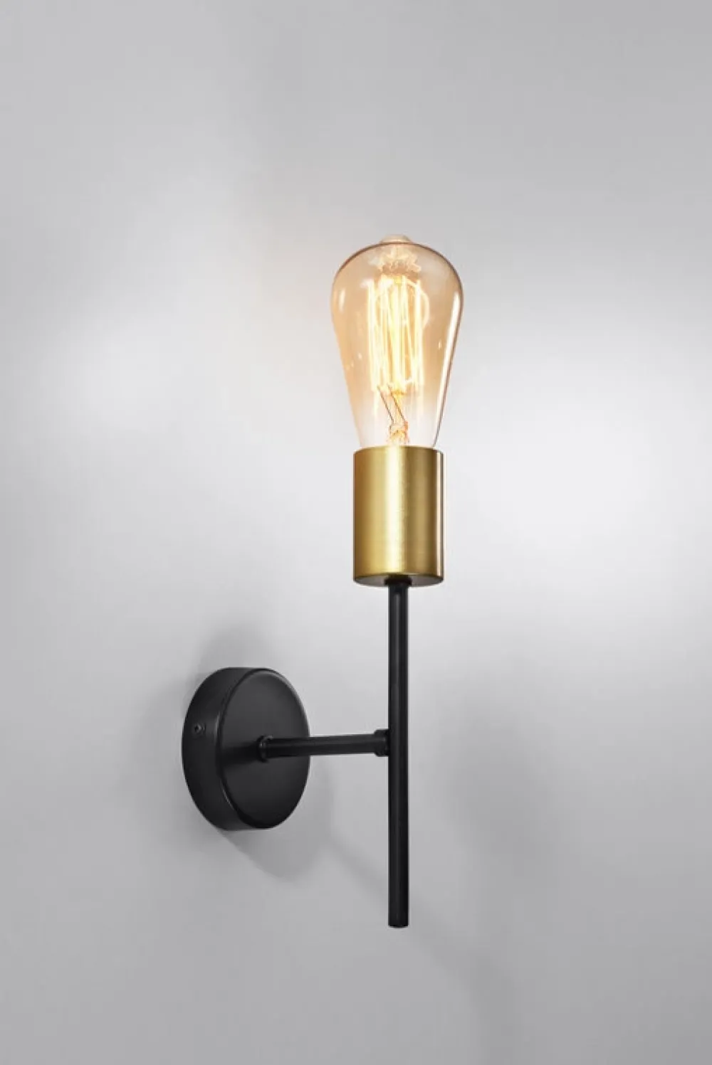 Oświetlenie Jadalni|Oświetlenie Sypialni>Candellux Lighting Kinkiet czarno-złoty lampa ścienna Crespilo