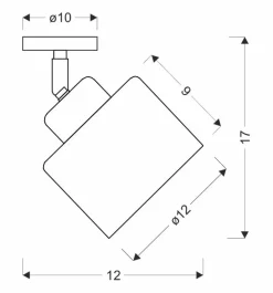 Oświetlenie Przedpokoju|Oświetlenie Jadalni>Candellux Lighting Kinkiet czarny chrom lampa sufitowa Wama