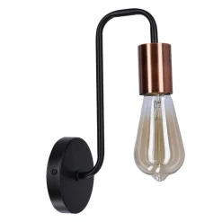 Oświetlenie Przedpokoju|Oświetlenie Sypialni>Candellux Lighting Kinkiet czarny ścienny metalowy pojedynczy oprawka Herpe