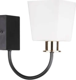 Oświetlenie Przedpokoju|Oświetlenie Sypialni>Candellux Lighting Kinkiet czarny 24cm Schubert