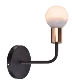 Oświetlenie Sypialni|Oświetlenie Salonu>Candellux Lighting Kinkiet czarny metalowy pojedynczy bez klosza Spill