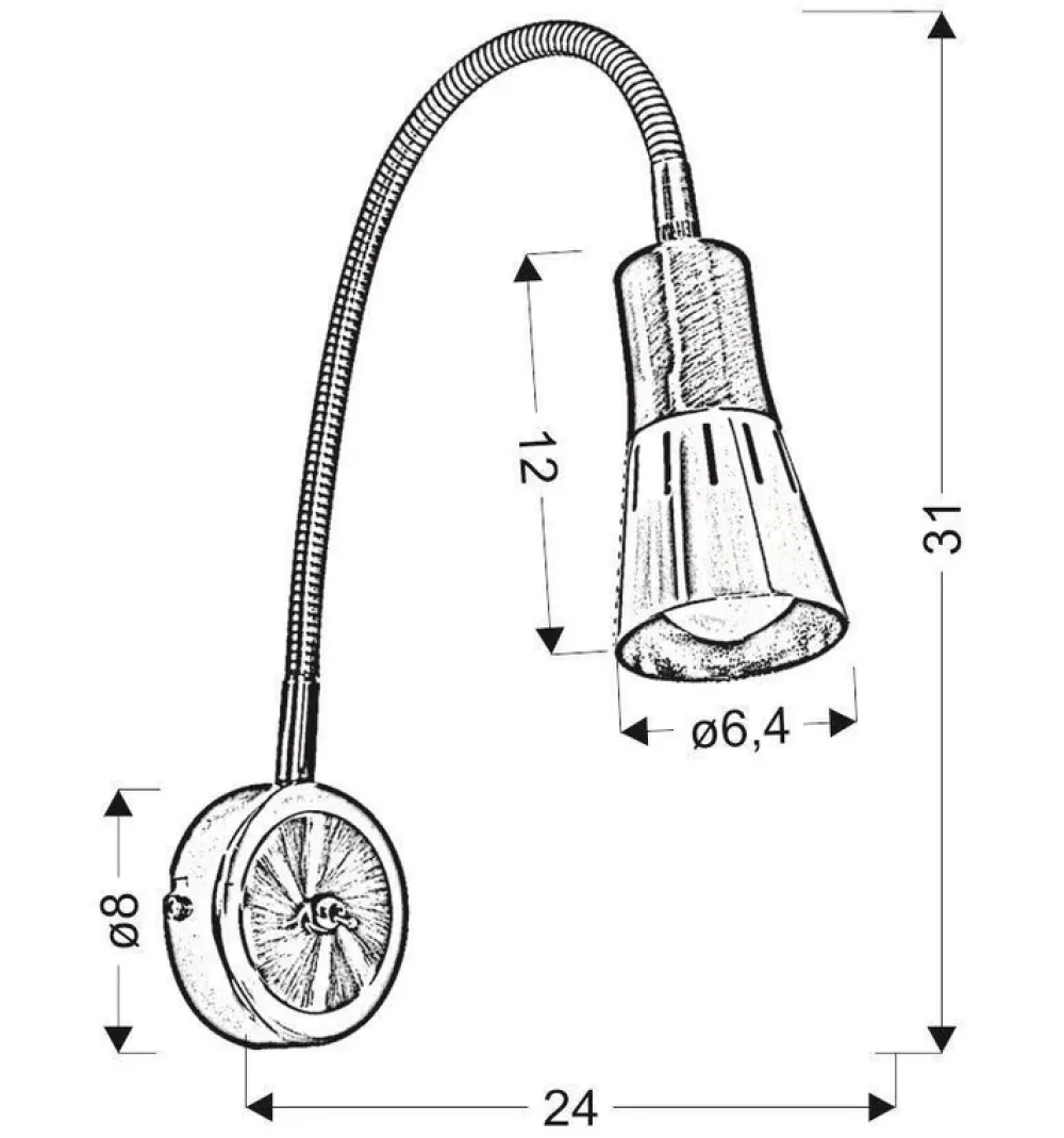 Oświetlenie Pokoju Dziecięcego|Oświetlenie Przedpokoju>Candellux Lighting Kinkiet czarny na wysięgniku regulowany Arnea