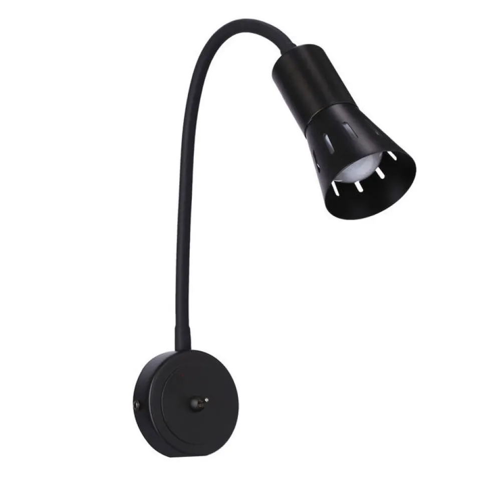 Oświetlenie Pokoju Dziecięcego|Oświetlenie Przedpokoju>Candellux Lighting Kinkiet czarny na wysięgniku regulowany Arnea