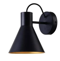 Oświetlenie Sypialni|Oświetlenie Salonu>Candellux Lighting Kinkiet matowy czarno-złoty pojedynczy ścienny More