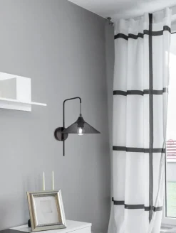 Oświetlenie Sypialni|Oświetlenie Salonu>Ledea Kinkiet metalowy czarny E27 Kiruna