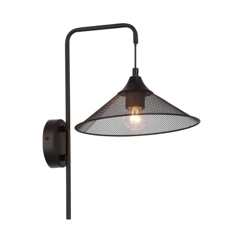 Oświetlenie Sypialni|Oświetlenie Salonu>Ledea Kinkiet metalowy czarny E27 Kiruna