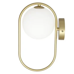 Oświetlenie Jadalni|Oświetlenie Sypialni>Candellux Lighting Kinkiet mosiądz szklana kula ring G9 Cordel