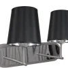 Oświetlenie Przedpokoju|Oświetlenie Sypialni>Candellux Lighting Kinkiet podwójny satynowy czarny abażur 2x60W Milonga