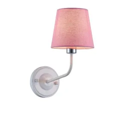 Oświetlenie Pokoju Dziecięcego|Oświetlenie Sypialni>Ledea Kinkiet różowy klosz tkanina York