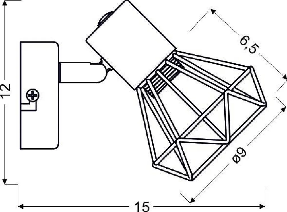 Oświetlenie Pokoju Dziecięcego|Oświetlenie Sypialni>Candellux Lighting Kinkiet szary druciany pojedynczy 1X40W E14 Verve