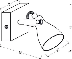 Oświetlenie Przedpokoju|Oświetlenie Jadalni>Candellux Lighting Kinkiet 1xGU10 szary mat 11cm ASH