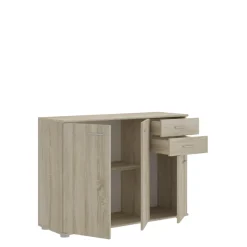 Komody>Lempert Klasyczna komoda 106 cm drzwi szuflady półki MANAUS dąb sonoma