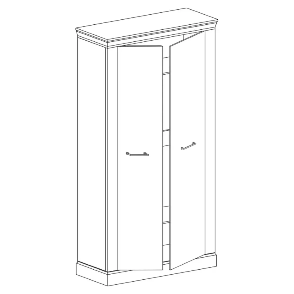 Zestawy Mebli Do Sypialni|Szafy Dwudrzwiowe>JARSTOL Klasyczna szafa z drążkiem na wieszaki ADRE