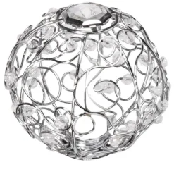 Klosze Do Lamp>Candellux Lighting Klosz chrom druciany z kryształkami do spotów G9 z nakrętką Collar