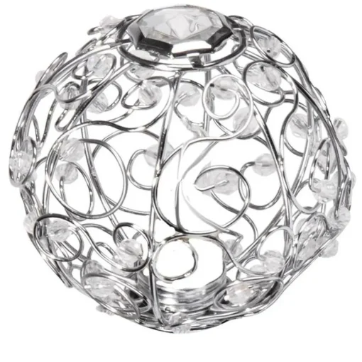 Klosze Do Lamp>Candellux Lighting Klosz chrom druciany z kryształkami do spotów G9 z nakrętką Collar