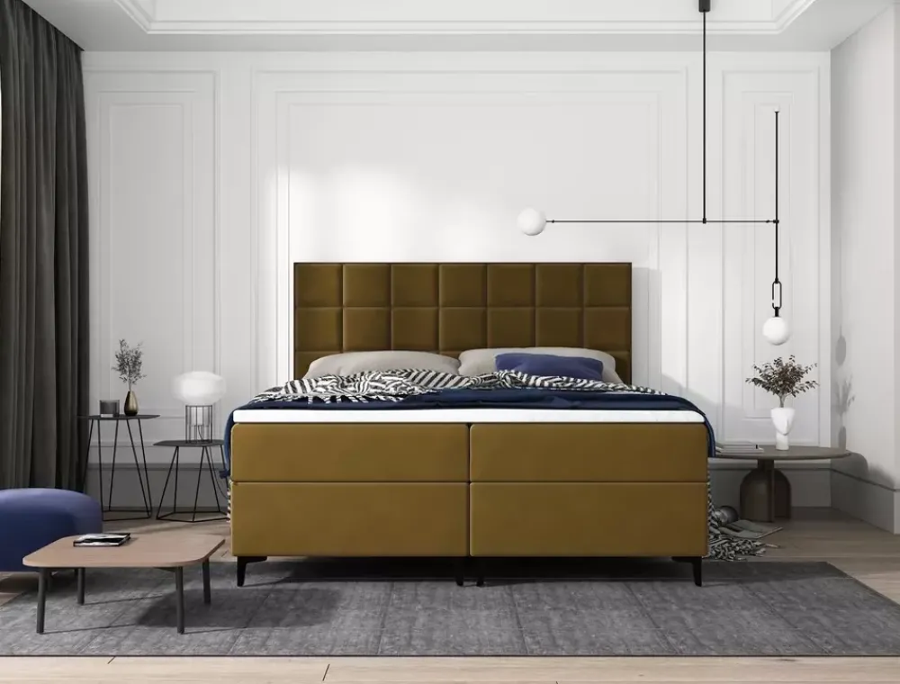 Łóżka Na Nóżkach|Łóżka Z Zagłówkiem>Laaph Studio Łóżko 160 kontynentalne BOHOL