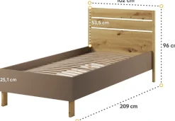 Łóżka Młodzieżowe|Łóżka Ze Stelażem></noscript>lenart. Łóżko do pokoju młodzieżowego ze stelażem 90x200 cm LENNY