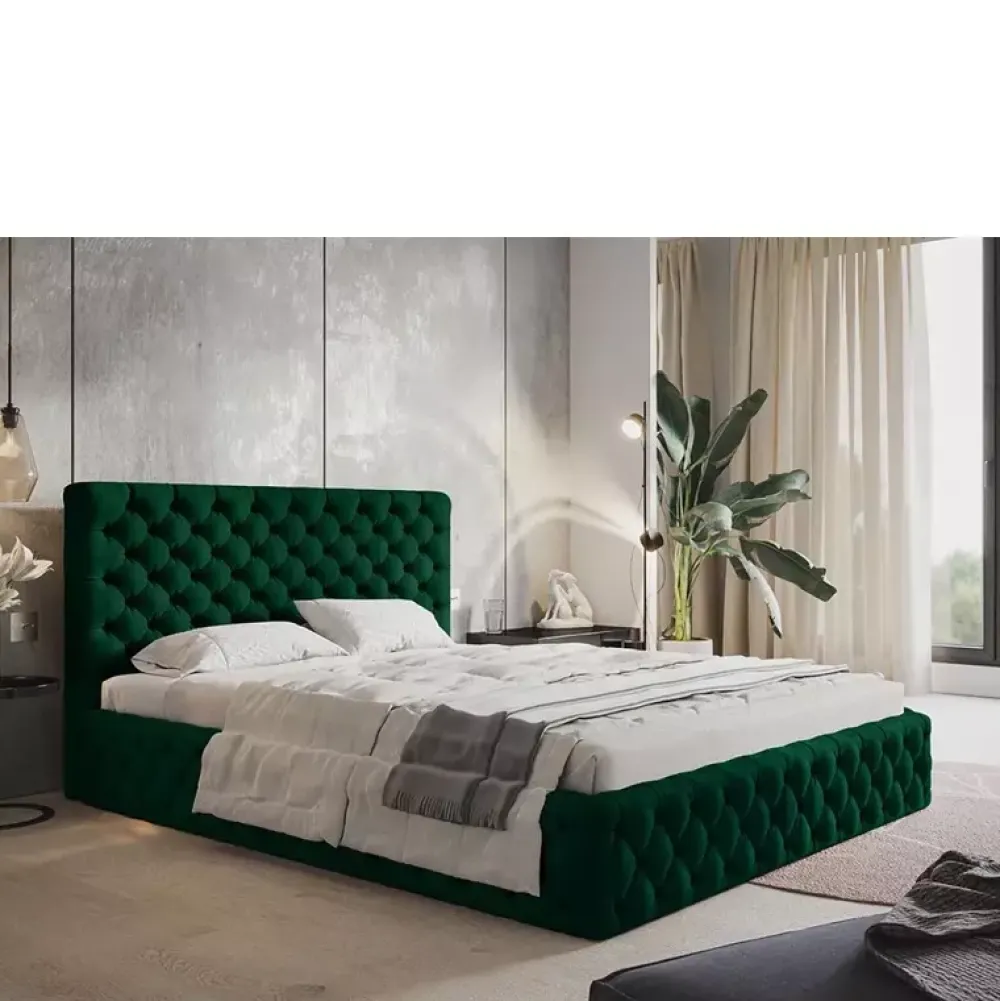 Łóżka Młodzieżowe|Łóżka Z Zagłówkiem>Riban Łóżko do sypialni 140x200 cm INTON glamour