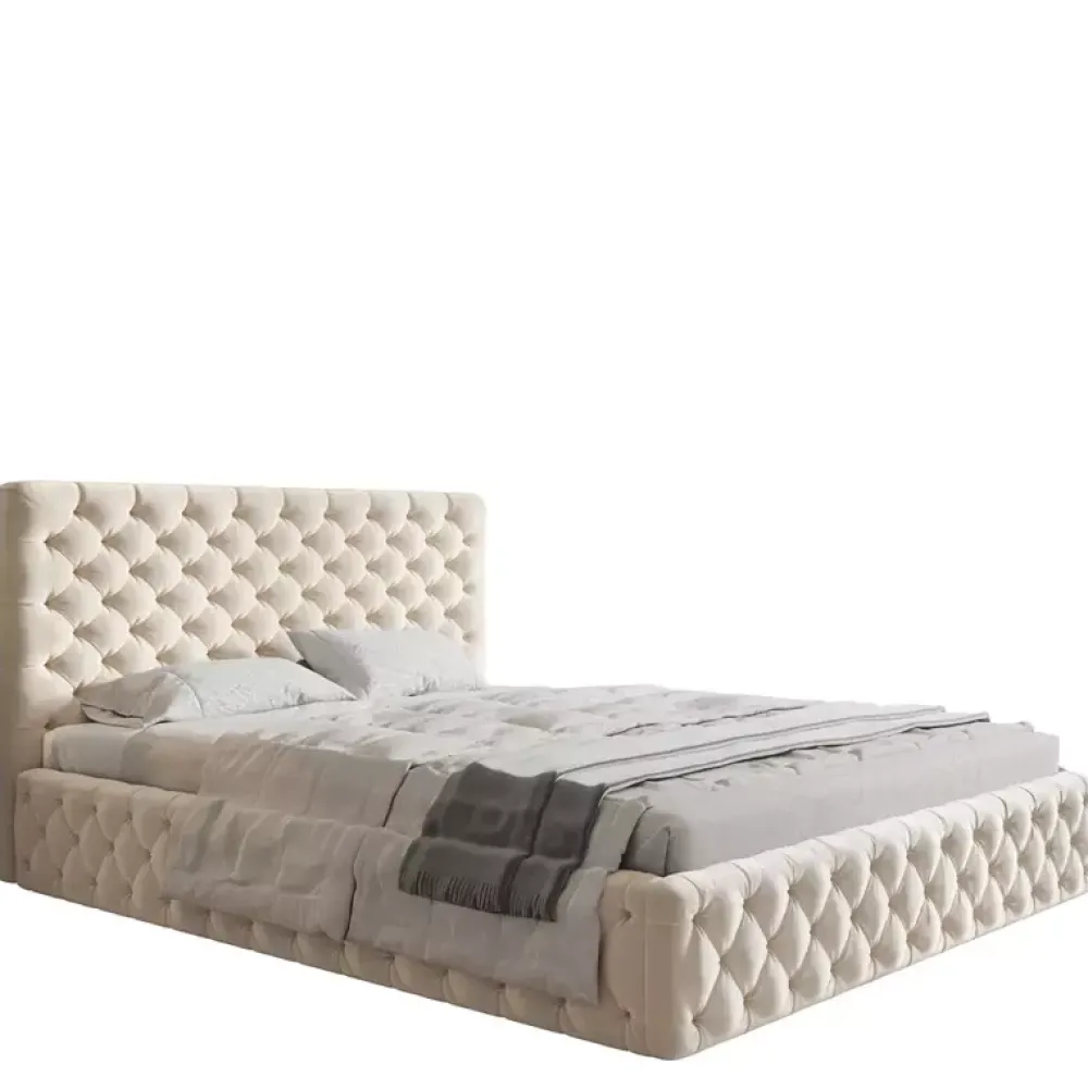 Łóżka Młodzieżowe|Łóżka Z Zagłówkiem>Riban Łóżko do sypialni 140x200 cm INTON glamour