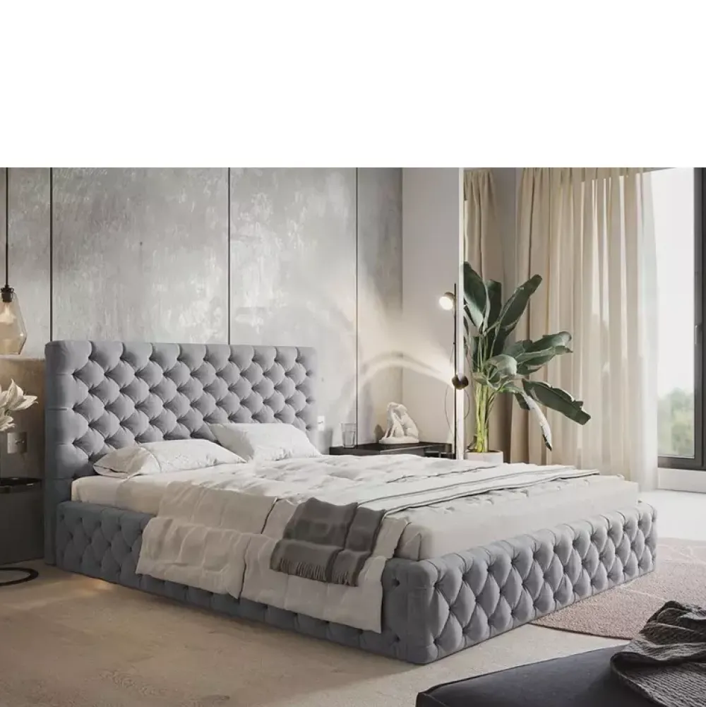 Łóżka Młodzieżowe|Łóżka Z Zagłówkiem>Riban Łóżko do sypialni 140x200 cm INTON glamour