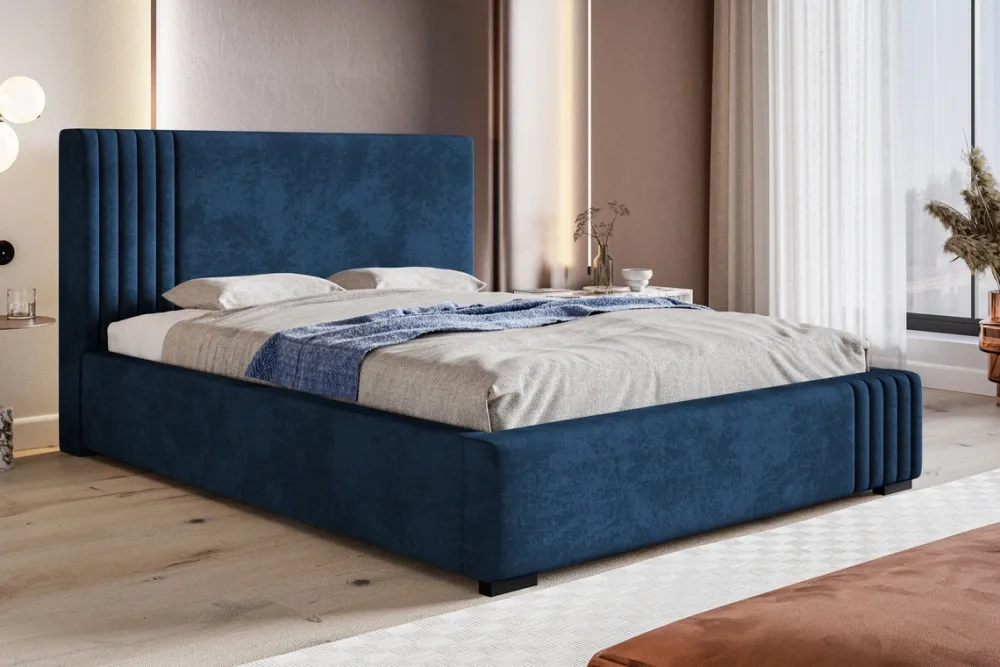 Łóżka Młodzieżowe|Łóżka Z Zagłówkiem>Riban Łóżko do sypialni 140x200 cm z pojemnikiem SENSO