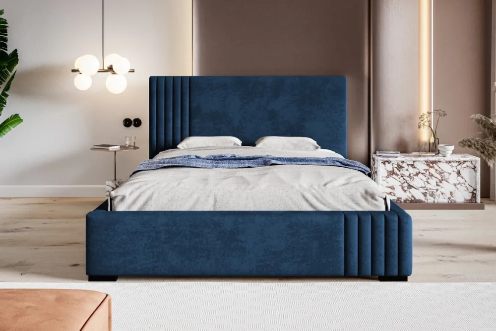 Łóżka Młodzieżowe|Łóżka Z Zagłówkiem>Riban Łóżko do sypialni 140x200 cm z pojemnikiem SENSO