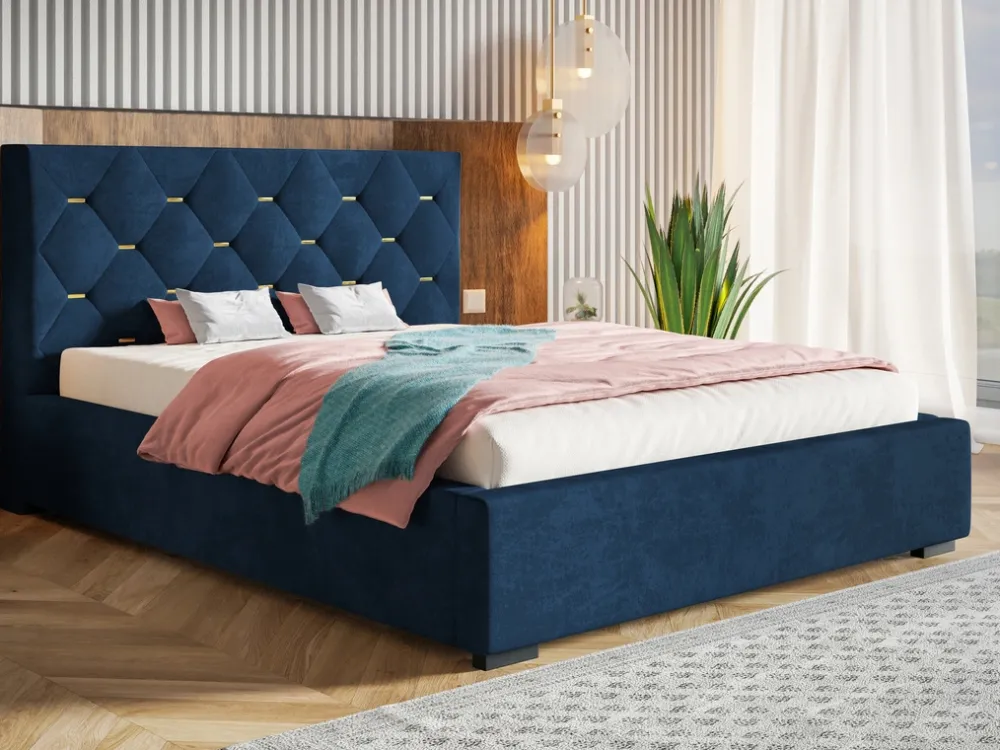 Łóżka Młodzieżowe|Łóżka Z Zagłówkiem>Riban Łóżko do sypialni 160x200 cm z zagłówkiem VIVID