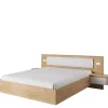 Łóżka Młodzieżowe|Łóżka Z Zagłówkiem>LASKI Łóżko do sypialni 160x200 dąb craft biały IKAR