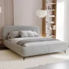 Łóżka Ze Stelażem|Łóżka Na Nóżkach>UNISTYL MEBLE Łóżko do sypialni 200x200 jasnoszare MALI z pojemnikiem