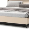 Łóżka Małżeńskie|Łóżka Ze Stelażem>lenart. Łóżko do sypialni 180x200 z pojemnikiem oświetlenie LED beżowe TREND