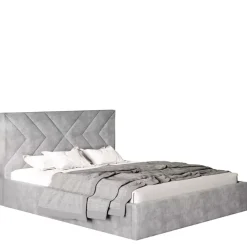 Łóżka Młodzieżowe|Łóżka Z Zagłówkiem>Riban Łóżko dwuosobowe 160x200 cm szare BATOR