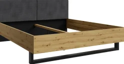 Łóżka Małżeńskie|Łóżka Z Zagłówkiem>MEBLOSIEK Łóżko dwuosobowe 160x200 z tapicerowanym zagłówkiem UTOPIA