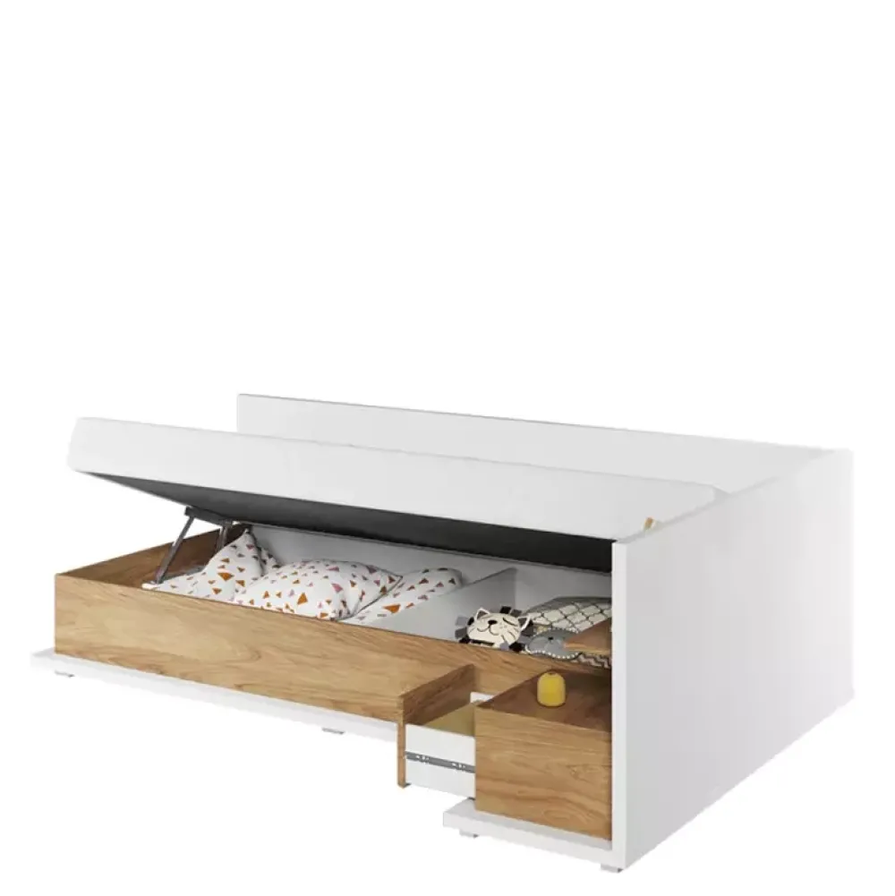 Meble Dla Dzieci|Meble Młodzieżowe>lenart. Łóżko dziecięce z materacem i pojemnikiem 90x200 cm SIMI